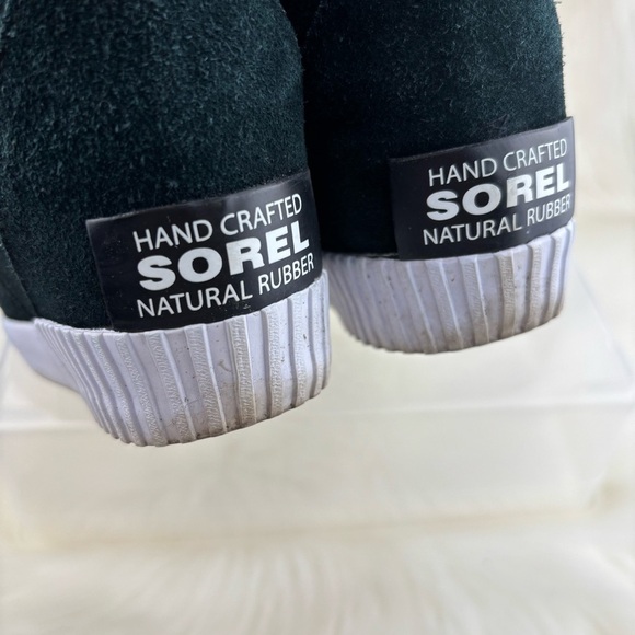 Sorel Black Ankle Suede Wedges Boots size 6.5 Woman - Picture 4 of 10